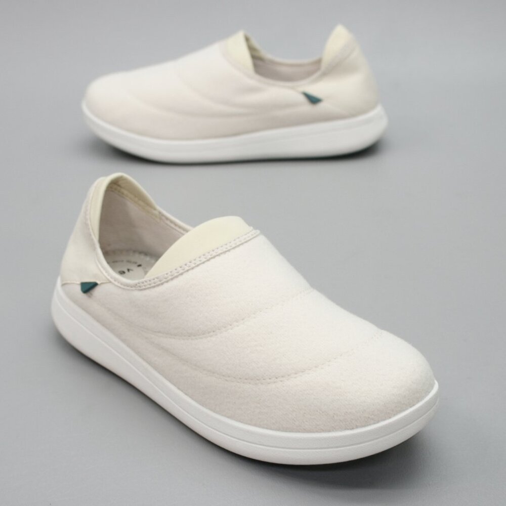 Vessi Men's 8 Sunday Cream Off-white Wool Slip-on Loafers Slippers - House Shoes